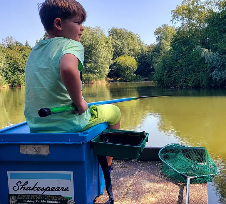 Junior fishing school session